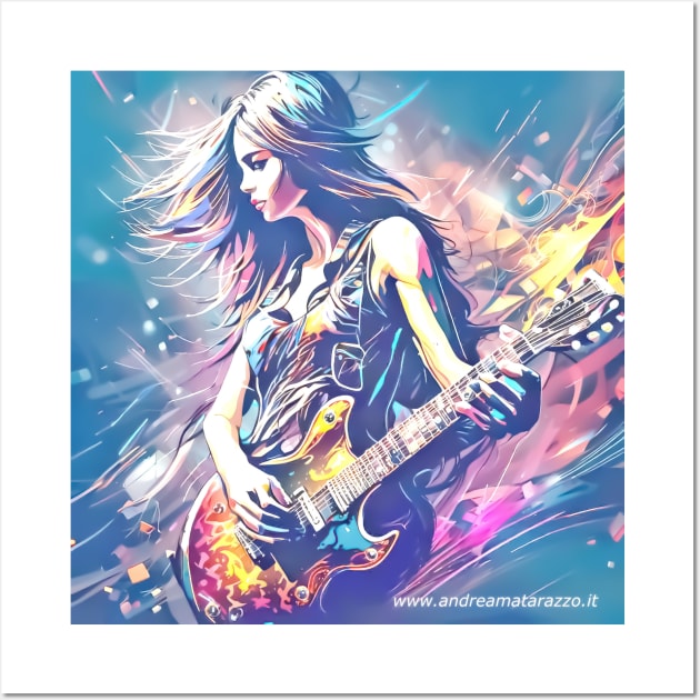 Girl who loves Hard Rock Wall Art by Andrea Matarazzo